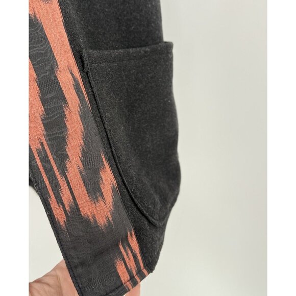 Noot Art Gallery Dark Gray & Red Art To Wear Vest Bohemian Artsy See Measure - Picture 5 of 9